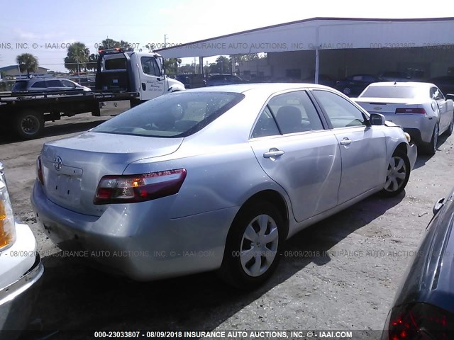4T1BE46K38U212577 - 2008 TOYOTA CAMRY CE/LE/XLE/SE SILVER photo 4