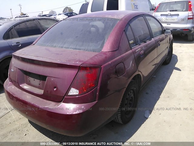 1G8AJ52F34Z154827 - 2004 SATURN ION LEVEL 2 红色 照片 4