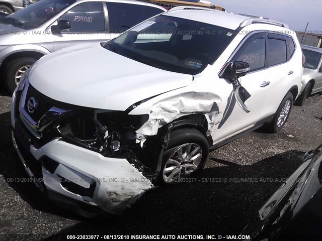 5N1AT2MVXHC745177 - 2017 NISSAN ROGUE SV/SL WHITE photo 2