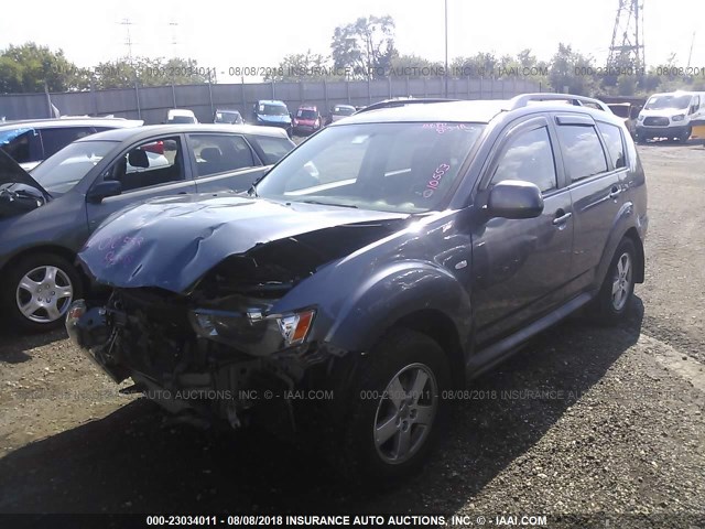 JA4AS2AW6AZ010553 - 2010 MITSUBISHI OUTLANDER ES ნაცრისფერი ფოტო 2