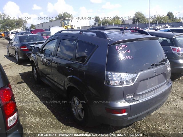 JA4AS2AW6AZ010553 - 2010 MITSUBISHI OUTLANDER ES ნაცრისფერი ფოტო 3