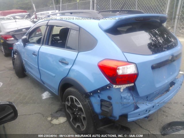 JF2GPABC9GH204154 - 2016 SUBARU CROSSTREK PREMIUM BLUE photo 3