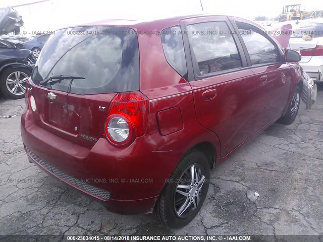 KL1TD6DE7AB096345 - 2010 CHEVROLET AVEO LS/LT 红色 照片 4