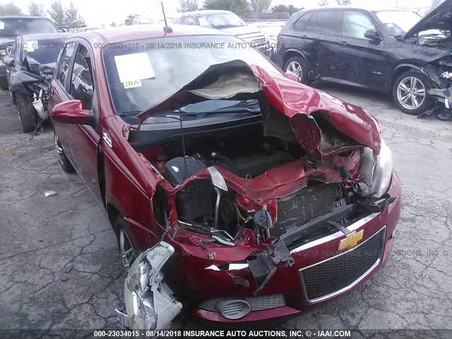 KL1TD6DE7AB096345 - 2010 CHEVROLET AVEO LS/LT RED photo 6