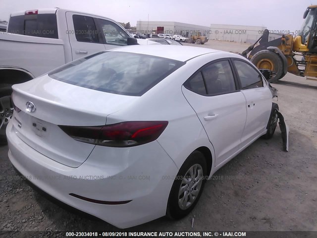 5NPD74LF5JH221778 - 2018 HYUNDAI ELANTRA SE WHITE photo 4