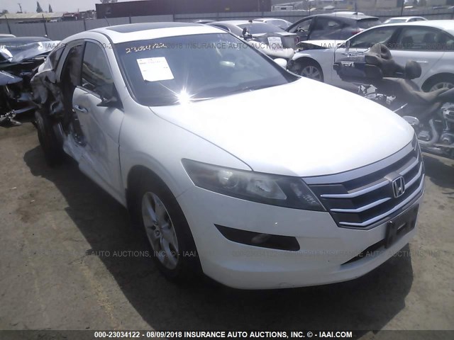 5J6TF1H53AL015121 - 2010 HONDA ACCORD CROSSTOUR EXL WHITE photo 1