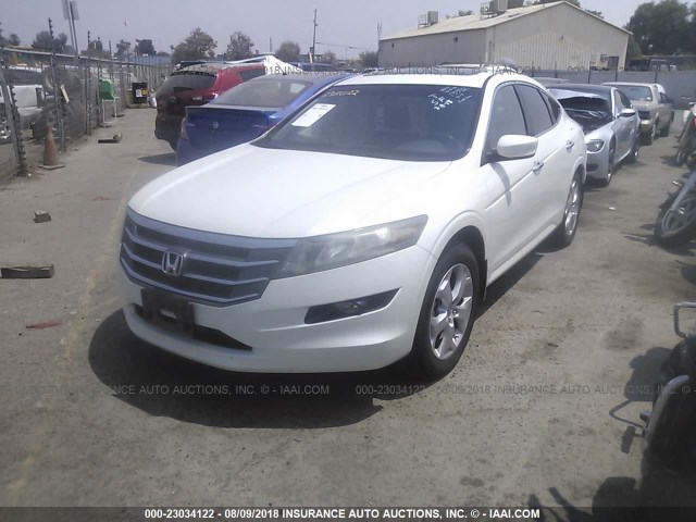 5J6TF1H53AL015121 - 2010 HONDA ACCORD CROSSTOUR EXL WHITE photo 2