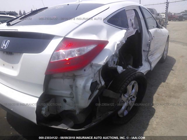 5J6TF1H53AL015121 - 2010 HONDA ACCORD CROSSTOUR EXL WHITE photo 6