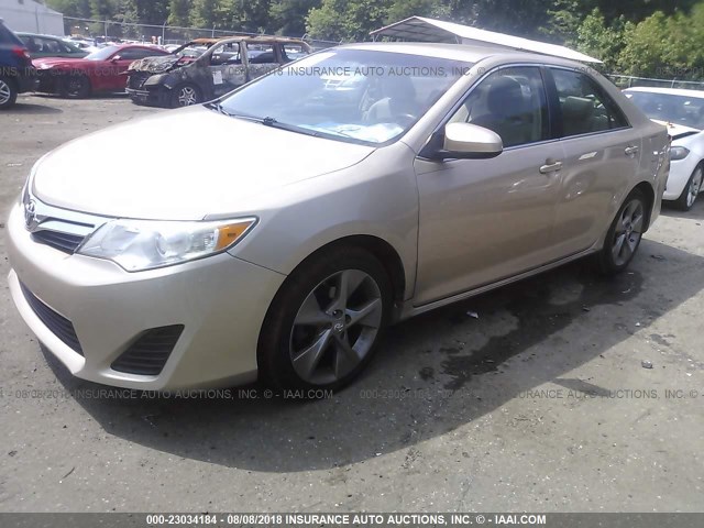 4T4BF1FK2CR198469 - 2012 TOYOTA CAMRY SE/LE/XLE GOLD photo 2