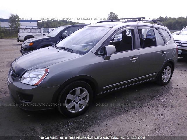 KNAFG529197273481 - 2009 KIA RONDO LX/EX GRAY photo 2