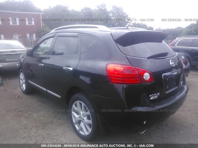 JN8AS5MV9CW364098 - 2012 NISSAN ROGUE S/SV BLACK photo 3