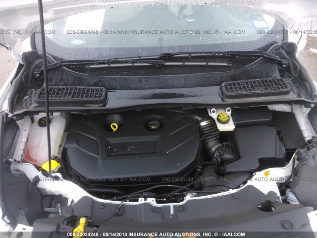 1FMCU0J90GUC25483 - 2016 FORD ESCAPE TITANIUM WHITE photo 10