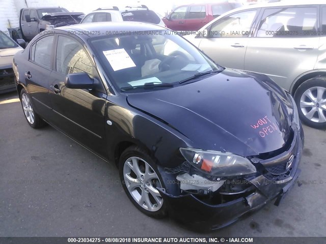 JM1BK32F681110160 - 2008 MAZDA 3 I BLACK photo 1