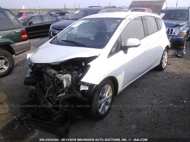 3N1CE2CP9EL401773 - 2014 NISSAN VERSA NOTE S/S PLUS/SV/SL WHITE photo 2