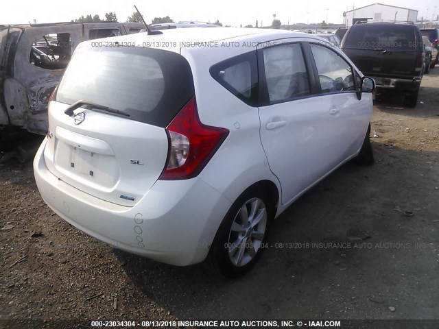 3N1CE2CP9EL401773 - 2014 NISSAN VERSA NOTE S/S PLUS/SV/SL WHITE photo 4