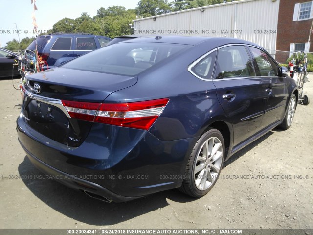 4T1BK1EB4FU162892 - 2015 TOYOTA AVALON XLE/PREMIUM/TOURING/LTD BLUE photo 4