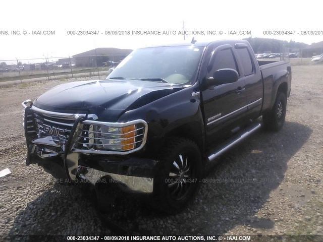 1GTR2WE71DZ213339 - 2013 GMC SIERRA K1500 SLT BLACK photo 2