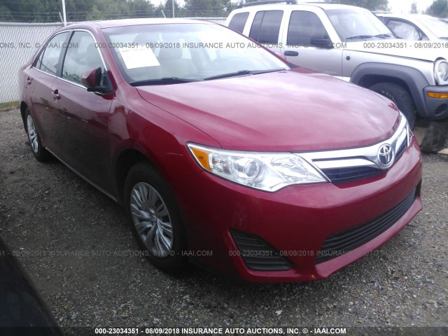 4T1BF1FK6EU832752 - 2014 TOYOTA CAMRY L/SE/LE/XLE RED photo 1