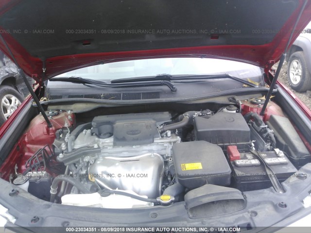 4T1BF1FK6EU832752 - 2014 TOYOTA CAMRY L/SE/LE/XLE 红色 照片 10