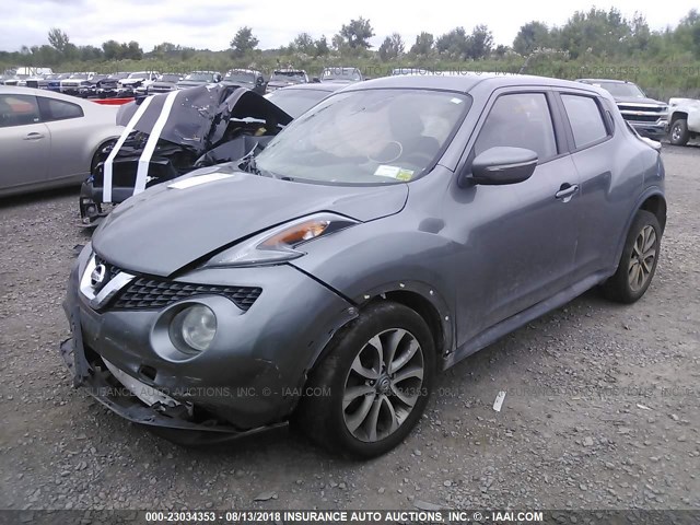 JN8AF5MV3FT556546 - 2015 NISSAN JUKE S/SV/SL/NISMO GRAY photo 2