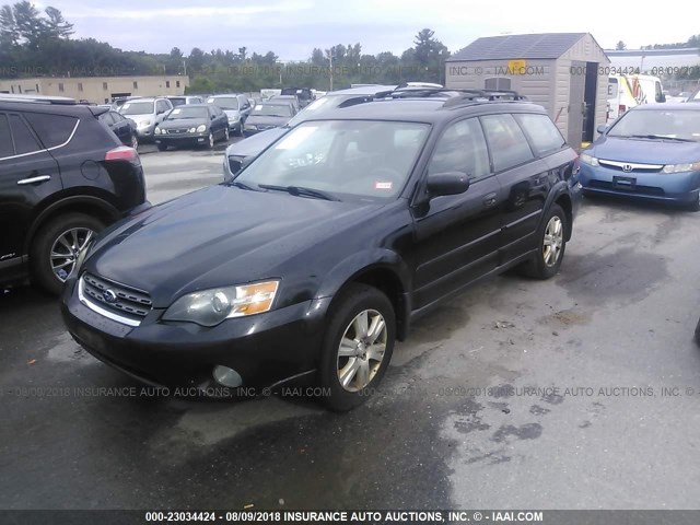 4S4BP61C357334114 - 2005 SUBARU LEGACY OUTBACK 2.5I BLACK photo 2