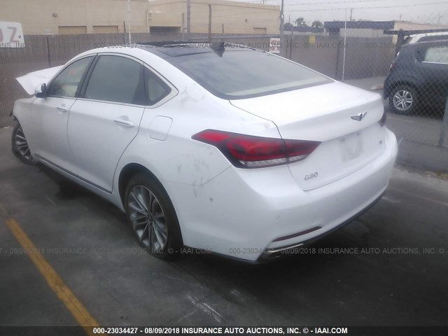 KMHGN4JE8HU177333 - 2017 GENESIS G80 PREMIUM/ULTIMATE WHITE photo 3