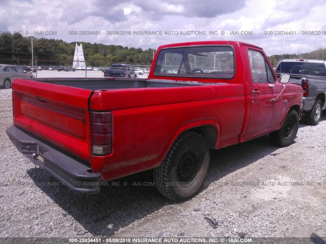 1FTCF10FXDNA39760 - 1983 FORD F100 RED photo 4