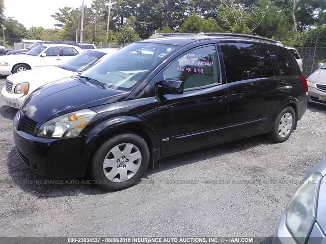 5N1BV28U76N127669 - 2006 NISSAN QUEST S/SE/SL BLACK photo 2