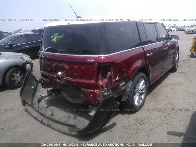 2FMGK5D86DBD17044 - 2013 FORD FLEX LIMITED RED photo 4