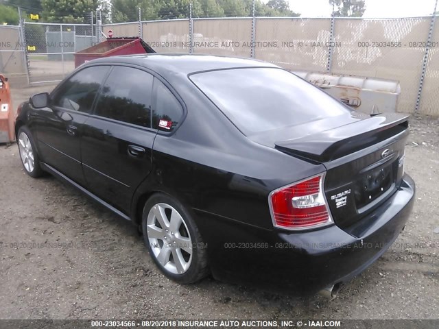 4S3BL676576202918 - 2007 SUBARU LEGACY GT LIMITED BLACK photo 3