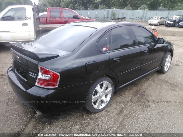 4S3BL676576202918 - 2007 SUBARU LEGACY GT LIMITED BLACK photo 4