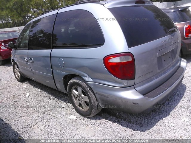 2D4GP44L65R137997 - 2005 DODGE GRAND CARAVAN SXT Light Blue photo 3