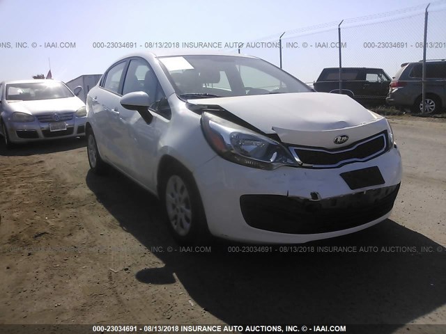 KNADN4A30D6207006 - 2013 KIA RIO EX/SX WHITE photo 1