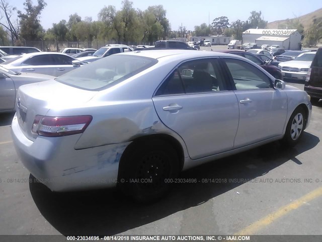 4T1BK3EK9AU597296 - 2010 TOYOTA CAMRY SE/LE/XLE SILVER photo 4