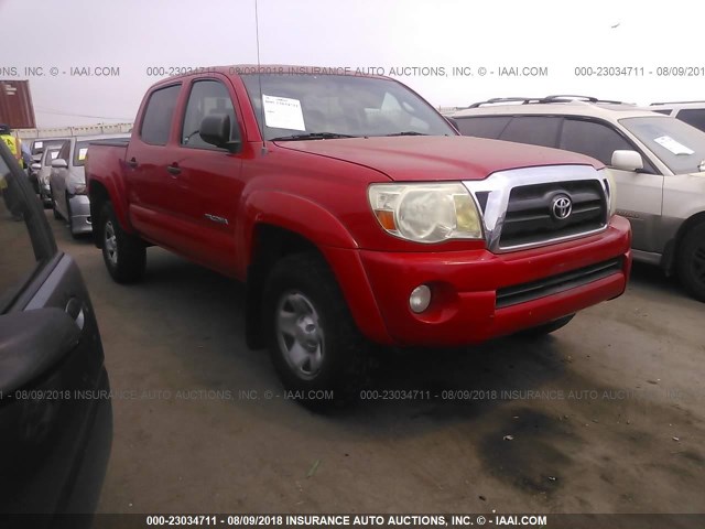 5TEJU62N48Z500193 - 2008 TOYOTA TACOMA DOUBLE CAB PRERUNNER RED photo 1