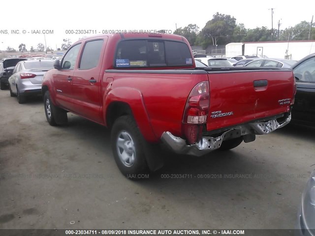 5TEJU62N48Z500193 - 2008 TOYOTA TACOMA DOUBLE CAB PRERUNNER RED photo 3