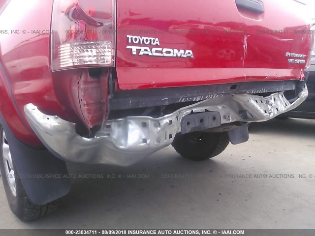 5TEJU62N48Z500193 - 2008 TOYOTA TACOMA DOUBLE CAB PRERUNNER RED photo 6