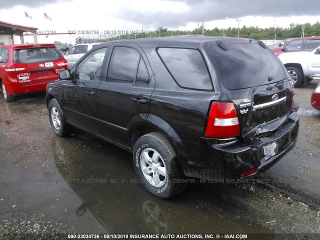 KNDJD735485813641 - 2008 KIA SORENTO EX/LX BLACK photo 3