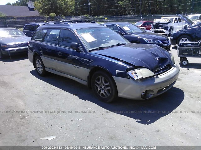 4S3BH675X17668399 - 2001 SUBARU LEGACY OUTBACK AWP BLUE photo 1