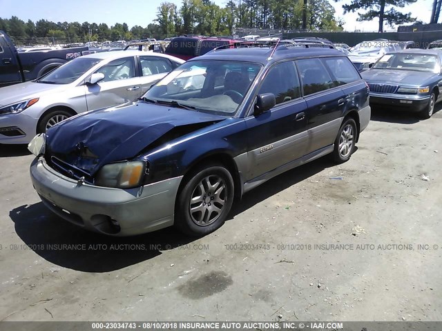 4S3BH675X17668399 - 2001 SUBARU LEGACY OUTBACK AWP 蓝色 照片 2