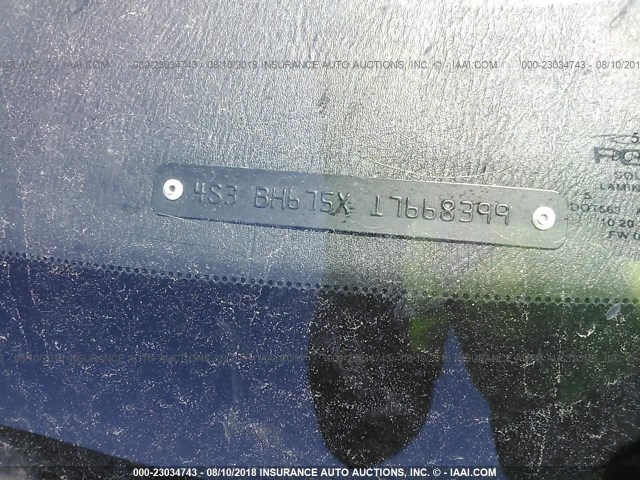 4S3BH675X17668399 - 2001 SUBARU LEGACY OUTBACK AWP 蓝色 照片 9