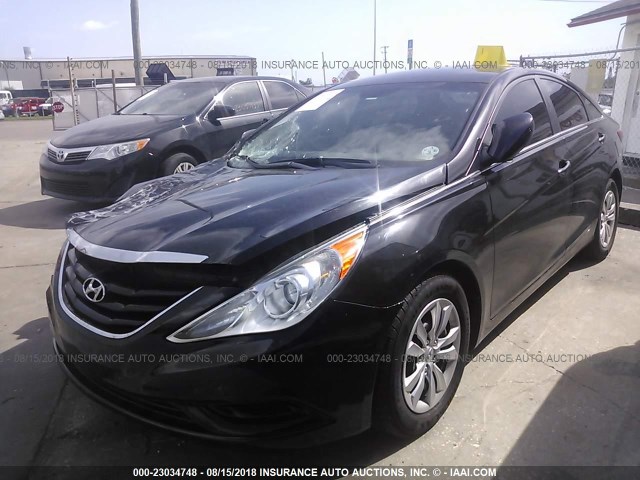 5NPEB4ACXDH569429 - 2013 HYUNDAI SONATA GLS BLACK photo 2