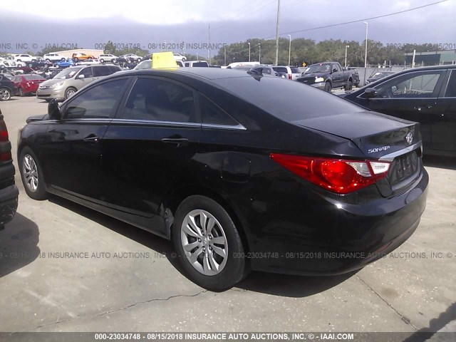 5NPEB4ACXDH569429 - 2013 HYUNDAI SONATA GLS BLACK photo 3