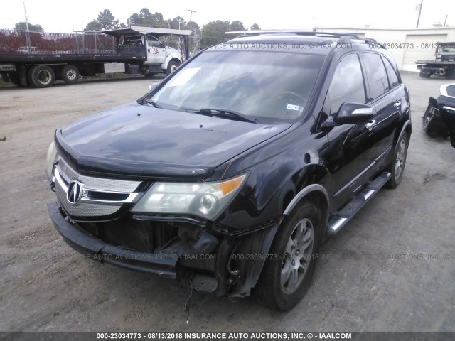 2HNYD28407H524307 - 2007 ACURA MDX TECHNOLOGY BLACK photo 2