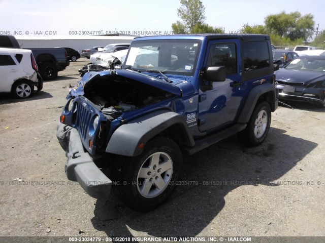 1J4AA2D16AL113154 - 2010 JEEP WRANGLER SPORT BLUE photo 2