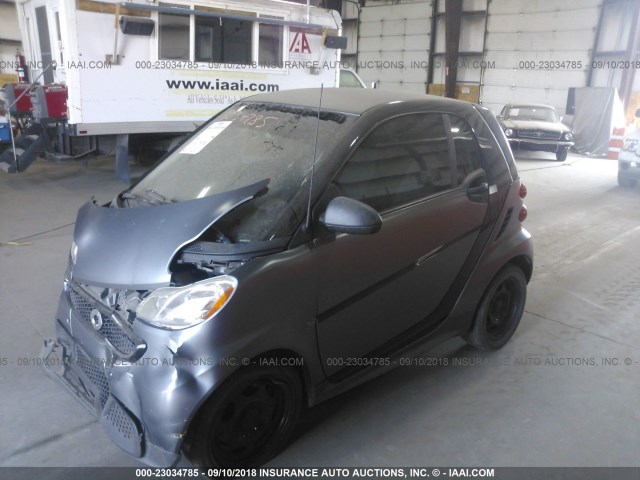 WMEEJ3BAXEK771301 - 2014 SMART FORTWO PURE/PASSION GRAY photo 2