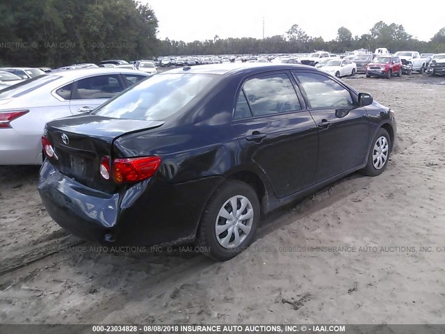 1NXBU4EEXAZ324894 - 2010 TOYOTA COROLLA S/LE/XLE BLACK photo 4