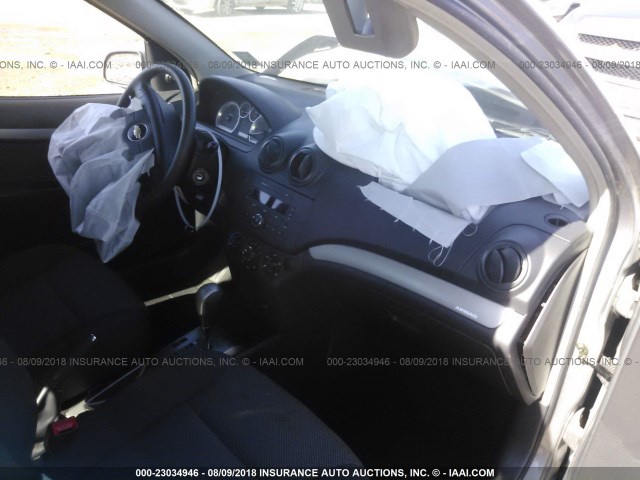 KL1TD566X7B074784 - 2007 CHEVROLET AVEO LS GRAY photo 5