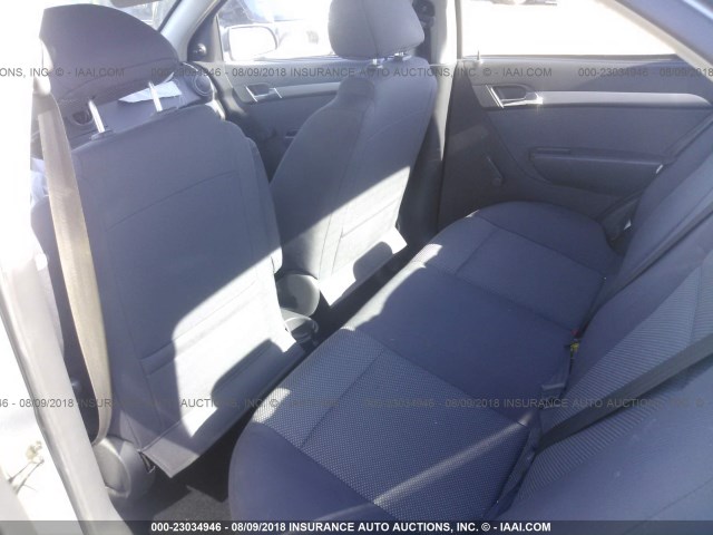 KL1TD566X7B074784 - 2007 CHEVROLET AVEO LS GRAY photo 8