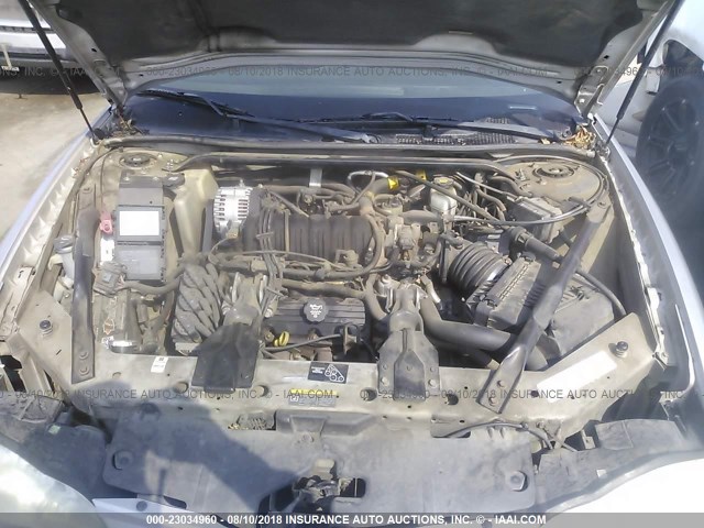 2G1WX15K029391092 - 2002 CHEVROLET MONTE CARLO SS SILVER photo 10